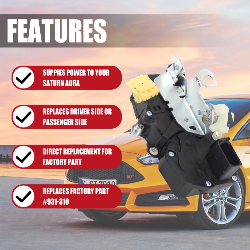 FEXON Door Lock Actuator Replaces for Chevy Malibu 2008-2012, Saturn Aura 2008 2009, Fit 4 Doors Kits 931-310 931-311 931-334 931-335 - Image 2